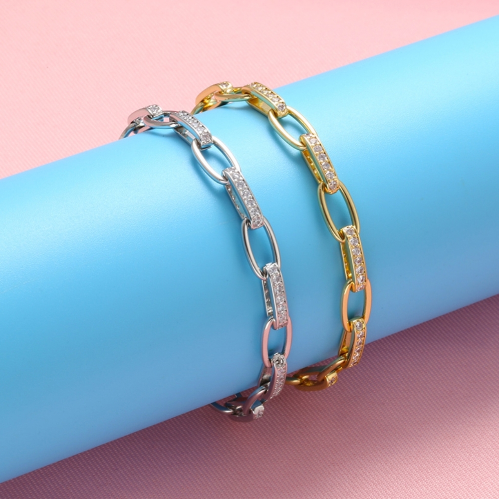 14k gold diamond bracelet - Picture 1 of 5